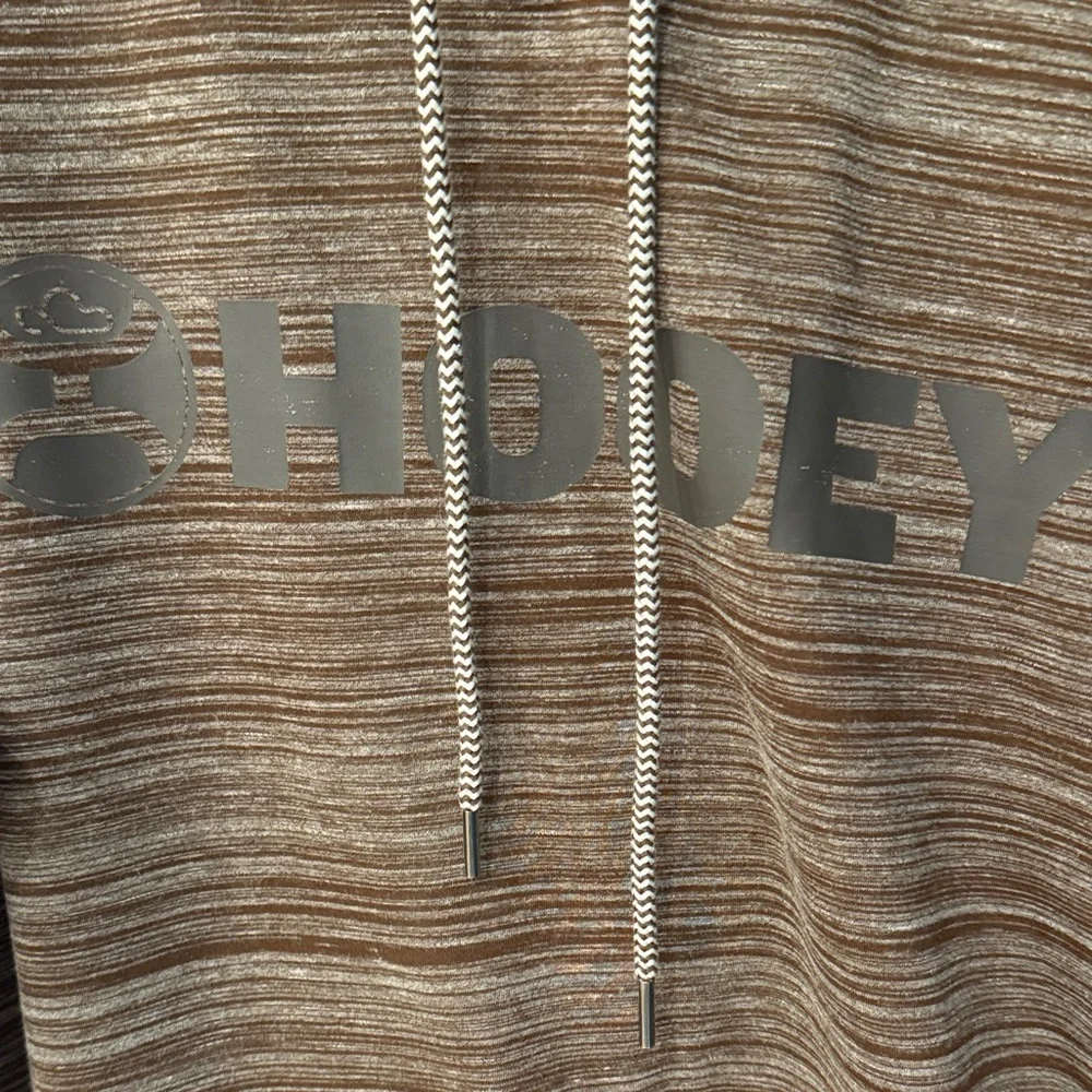 Hooey Striped Brown Hoodie for Men - Picture 3 of 5